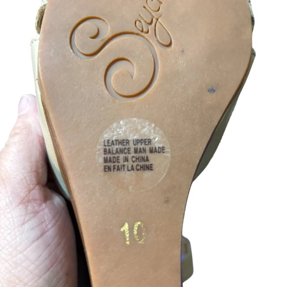 Seychelles Worth It Wedge Heel Sandals Cream